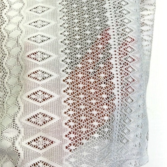 Zara - Bright Floral White Lace Short Sleeve Top Size Small - Picture 11 of 11